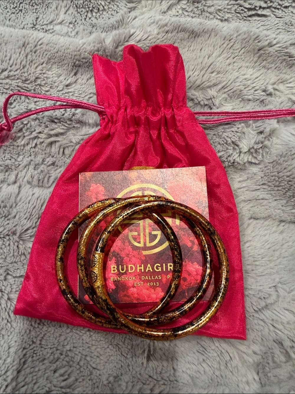 Budhagirl Gold Tone Bangle Bracelet Set - Metallic Gold